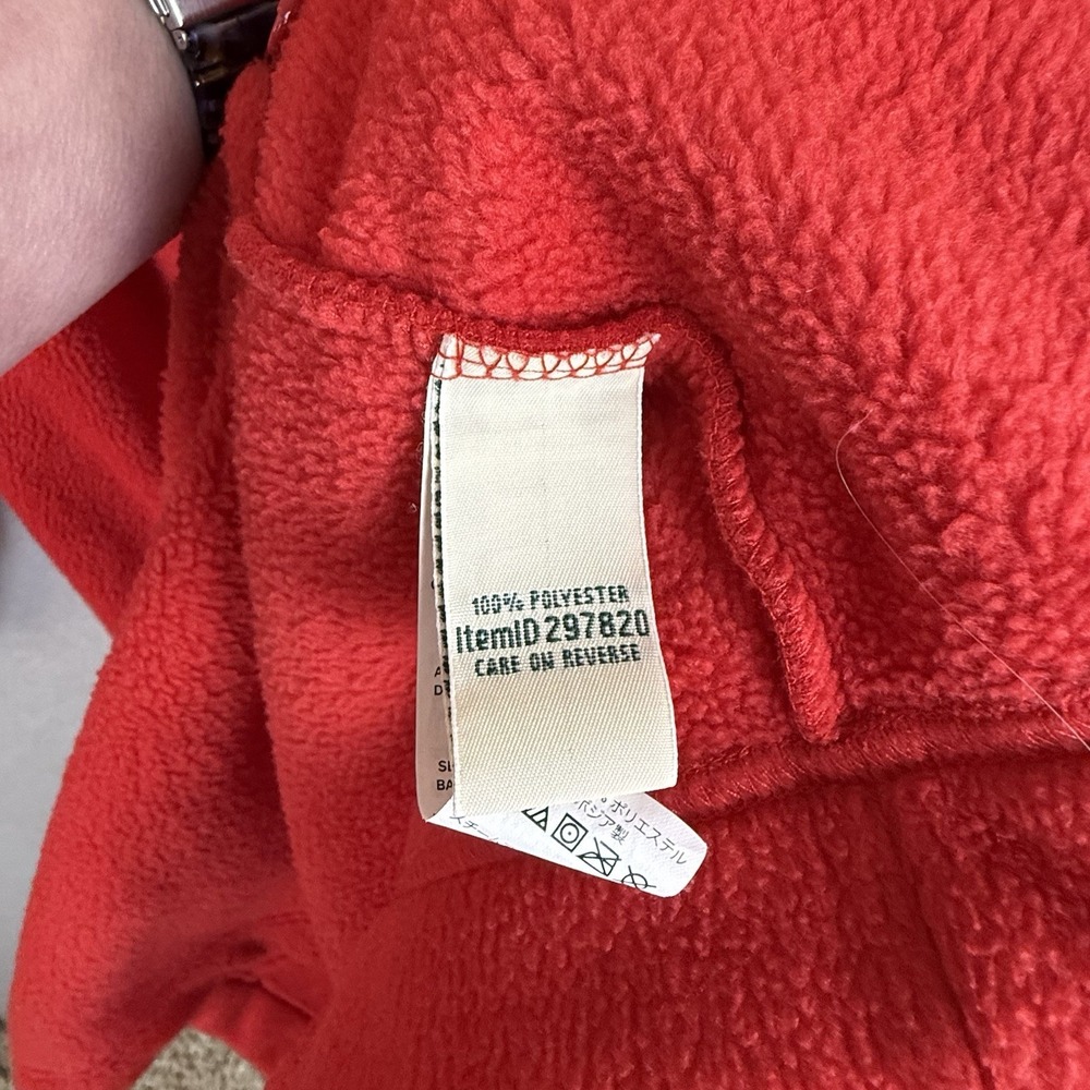 LL Bean Vintage Womens Winter Fleece Zip Up Housecoat Robe Size XL Red - Picture 5 of 6